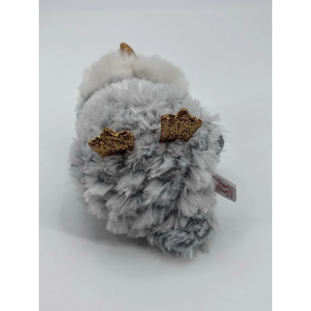 Ty Beanie Boo Owlette Owl Plush 6 Inch Gray Gold Eyes Stuffed‎ Animal